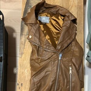 Collection B Tan Leather Jacket